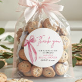 ブッシュピンクのボウ 彼女は結婚する ブライダルシャワー ラウンドシール