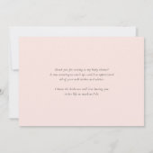 ブッシュピンクのマグノリアとハイドランジアのベビーシャワー サンキューカード (裏面)