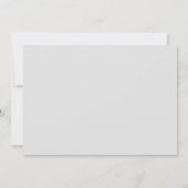 ブッシュピンクのローズ グレイ フラワーの結婚式のSave The Date 招待状 (裏面)