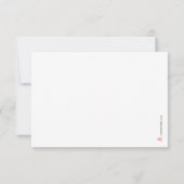 ブッシュピンクの手描きデザイン ブライダルシャワー02 サンキューカード (裏面)