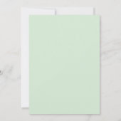 ブッシュピンクの桃のミントの花のマザーズデイブランシュ 招待状 (裏面)