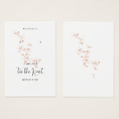 ブッシュピンクの水彩画ウェディングガールイヤリングホルダー (正面&裏面)