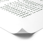 ブッシュピンクの水彩花イラストの結婚式着席プラン ポスター (角)