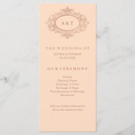 ブッシュピンクの結婚式プログラム（ゴールド箔押し） プログラム