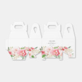  ブッシュピンクの芍薬の花を飾ったウェディングシャワーのお祝い フェイバーボックス (折り畳みなし)