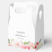  ブッシュピンクの芍薬の花を飾ったウェディングシャワーのお祝い フェイバーボックス (オープン)