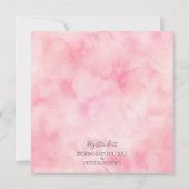 ブッシュピンクの芍薬モダンな花のトイレ ベビーシャワー 招待状 (裏面)