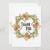 ブッシュピンクの芍薬 サンクスカード サンキューカード (正面/裏面)