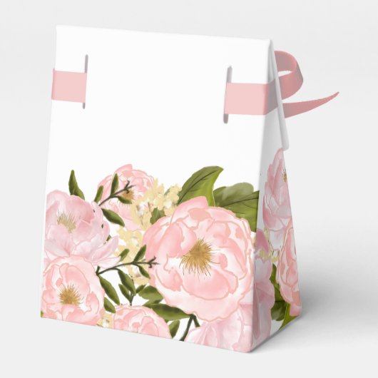 ブッシュピンクの芍薬 ブライダルシャワーのお土産箱 フェイバーボックス (裏面サイド)