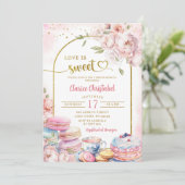 ブッシュピンクの芍薬 ラブ イズ スウィート ブライダルシャワー 招待状 (スタンド正面)