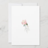 ブッシュピンクの花とユーカリの結婚式のSave The Date 招待状 (裏面)