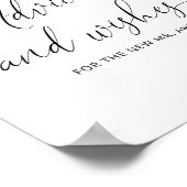 ブッシュピンクの花のアドバイスと新婚夫婦への願い ポスター (角)