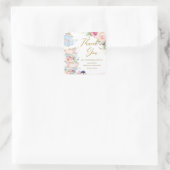 ブッシュピンクの花のハイティーパーティー ブライズシャワー スクエアシール (バッグ)