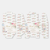 ブッシュピンクの花のハイティーブライダルベイビーシャワー フェイバーボックス (見開き)