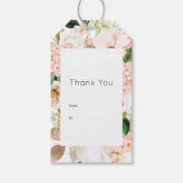 ブッシュピンクの花のハイドランジアのウェディング ギフトタグ