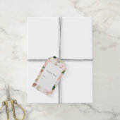 ブッシュピンクの花のハイドランジアのウェディング ギフトタグ (より糸付き)