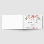 ブッシュピンクの花のブライズシャワー ゲストブック (全面)