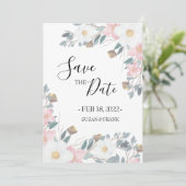 ブッシュピンクの花の結婚式 セーブザデート (スタンド正面)