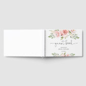 ブッシュピンクの花をあしらったウエディングシャワーのためのゲストブック ゲストブック (全面)