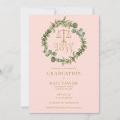 ブッシュピンクの花冠 法科大学院卒業写真 招待状 (正面)