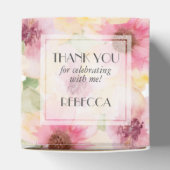 ブッシュピンクの花柄感謝の意 フェイバーボックス (上部)