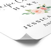 【ブッシュピンクの花】 レシピカード ブライダルシャワーポスト ポスター (角)