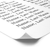 ブッシュピンクの花 15テーブル ウェディング 席次表 ポスター (角)