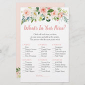 ブッシュピンクの花 What's In Your Purse ブライダルゲーム (正面/裏面)