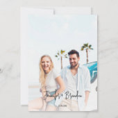 ブッシュピンクの蝶ネクタイでSave the Dateの写真 招待状 (裏面)