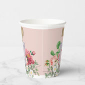 ブッシュピンクの香水ボトル フラワーブライダルシャワー 紙コップ (右)