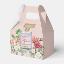 ブッシュピンクの香水ボトル 花のウェディングシャワー フェイバーボックス