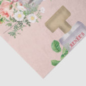 ブッシュピンクの香水ボトル 花のウェディングシャワー 薄葉紙 (詳細)