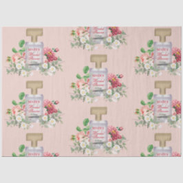 ブッシュピンクの香水ボトル 花のウェディングシャワー 薄葉紙