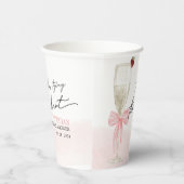 ブッシュピンクの bow 彼女は結婚する ブライダルシャワー 紙コップ (右)