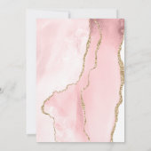 ブッシュピンクアゲートモダンウェディング 招待状 (裏面)