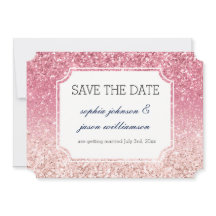 ブッシュピンクグリッターの結婚式のお知らせ