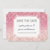 ブッシュピンクグリッター Save the Date セーブザデート (正面)