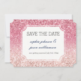 ブッシュピンクグリッター Save the Date セーブザデート