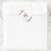 ブッシュピンクゴールドパンプキンドライブバイ ブライズシャワー ラウンドシール (バッグ)