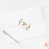 ブッシュピンクゴールドパンプキンドライブバイ ブライズシャワー ラウンドシール (封筒)