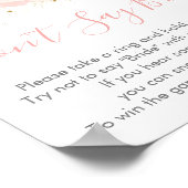 ブッシュピンクゴールドフラワーのDon't Say Brideゲーム ポスター (角)