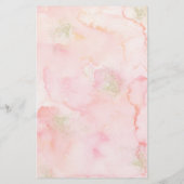 ブッシュピンクゴールド フローラル ブライダルシャワービンゴゲーム (裏面)