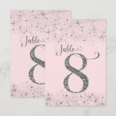 ブッシュピンクシルバーグリッター テーブルナンバー 8 (正面/裏面)