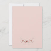 ブッシュピンクパンプキン ラスティック ウォーターカラー ウェディング 招待状 (裏面)