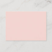 ブッシュピンクパール&プロセッコ カスタム ブライダルシャワー エンクロージャーカード (裏面)