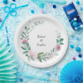 ブッシュピンクブームウェディング ペーパープレート (パーティー)