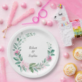 ブッシュピンクブームウェディング ペーパープレート (パーティー)