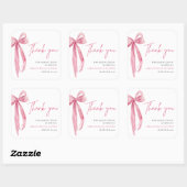 ブッシュピンクボウ 彼女は結婚する ブライダルシャワー スクエアシール (シート)