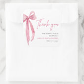 ブッシュピンクボウ 彼女は結婚する ブライダルシャワー スクエアシール (バッグ)