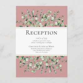 ブッシュピンクユーカリ ウェディングレセプション エンクロージャーカード